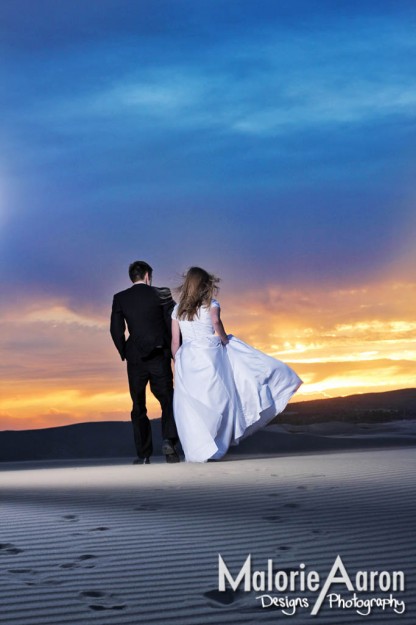 MalorieAaron, St. Anthony, Sand Dunes, sand, dunes, bridals, wedding, portraits, photography, sunset, beautiful, sky