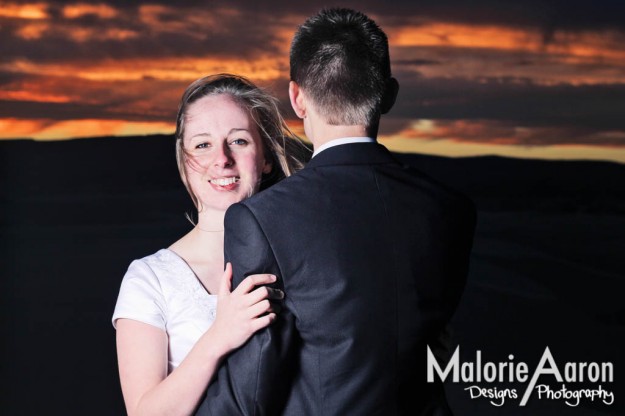 MalorieAaron, St. Anthony, Sand Dunes, sand, dunes, bridals, wedding, portraits, photography, sunset, beautiful, sky