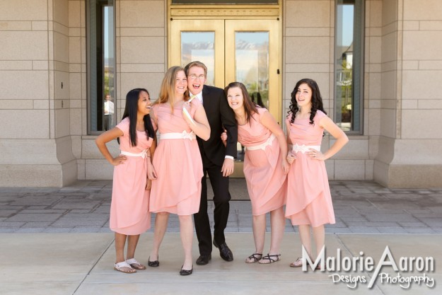 MalorieAaron, Utah, Oquirrh, mountain, temple, LDS, wedding, spring, bridesmaids, groom, beautiful, portraits, photography