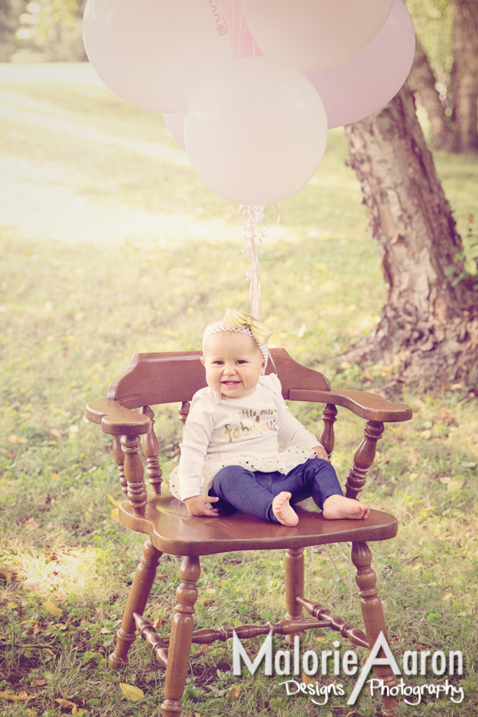 MalorieAaron, Photography, Davenport, Photographer, Iowa, QuadCities, one-year-old, baby, girl, portraits, balloons