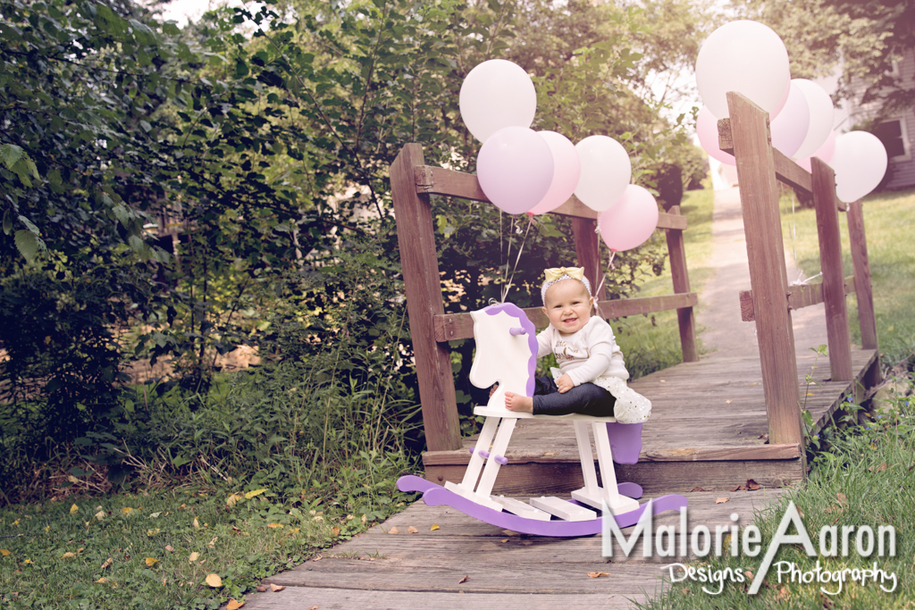 MalorieAaron, Photography, Davenport, Photographer, Iowa, QuadCities, one-year-old, baby, girl, portraits, rocking horse