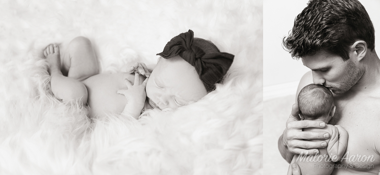 MalorieAaron, photography, cute, newborn, girl, photographer, Davenport, Iowa, soft, airy, daddy-daughter