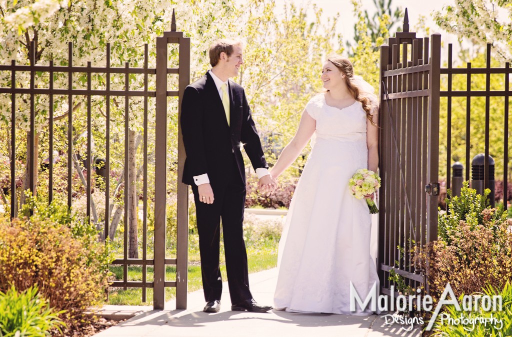 MalorieAaron, Utah, Oquirrh, mountain, temple, LDS, wedding, spring, bride, groom, love, beautiful, gate